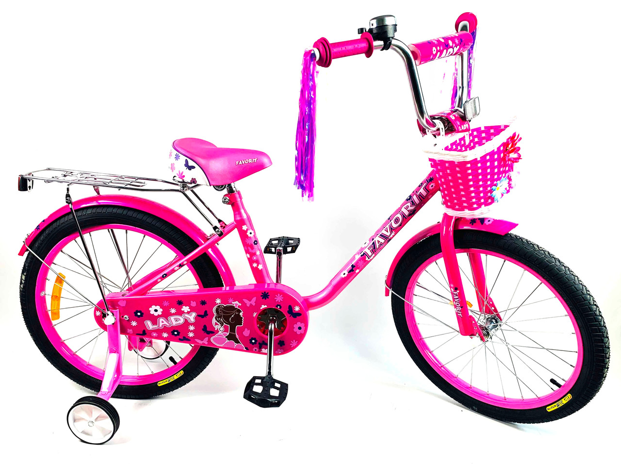 Велосипед детский Детский велосипед Favorit lady 16 ярко-розовый - фото 1 - id-p162483612