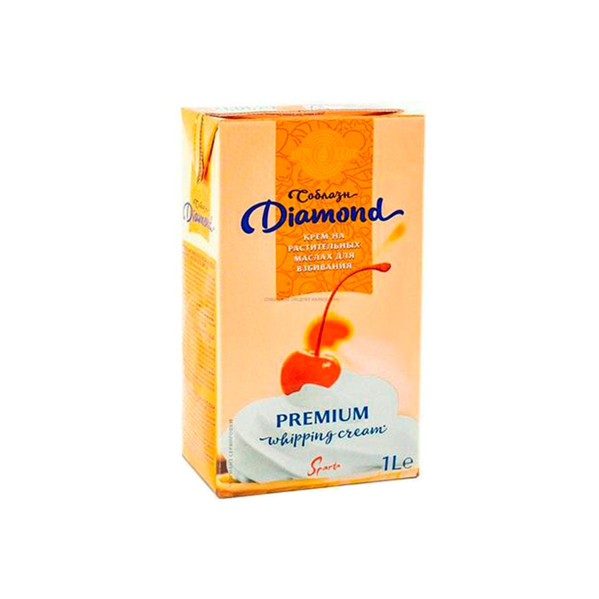 Крем на растительных маслах для взбивания Соблазн Diamond 26% (Россия, 1000 мл) - фото 1 - id-p157936959