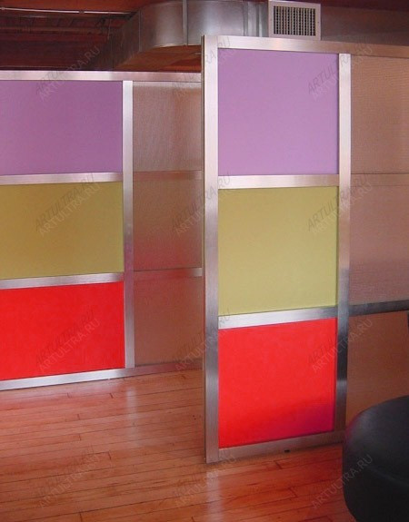 Офисная перегородка стекло, Разные цвета - фото 1 - id-p3863679