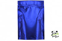 Пакет Дой-пак метал с замком ЗИП-ЛОК 135х200+(40+40), синий матовый (рефлекс)