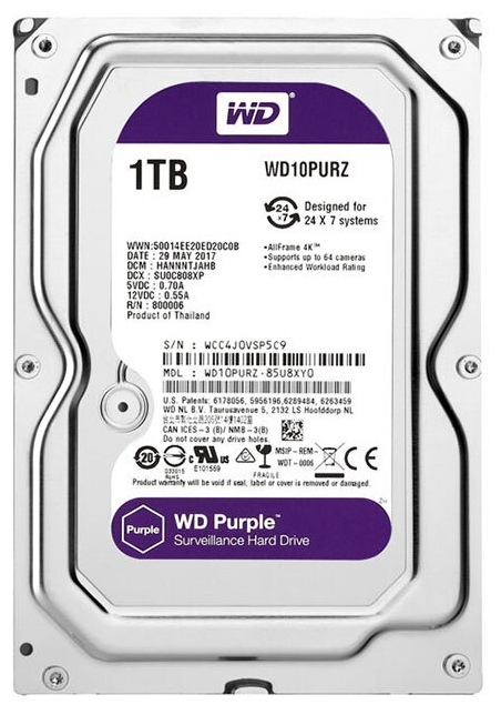 Жесткий диск Western Digital WD Purple 1 TB