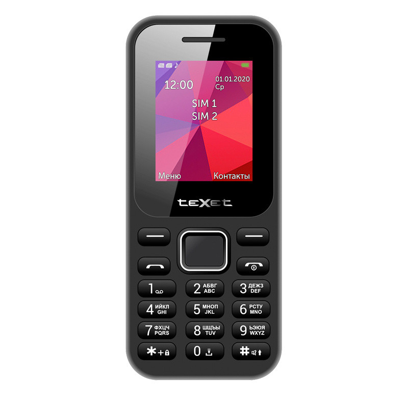 Мобильный телефон teXet TM-122 цвет черный - фото 1 - id-p162534785