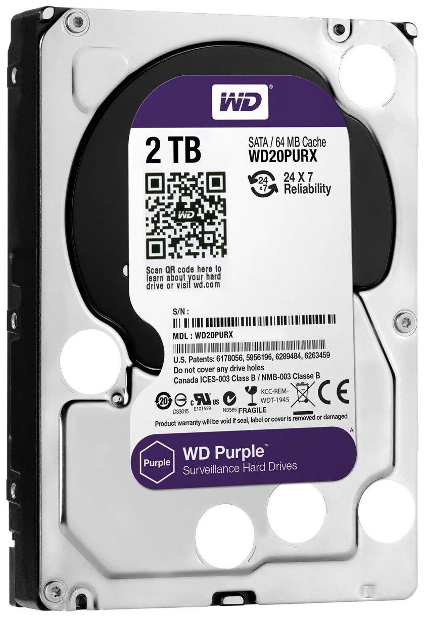 Жесткий диск Western Digital WD Purple 2 TB - фото 1 - id-p162535017