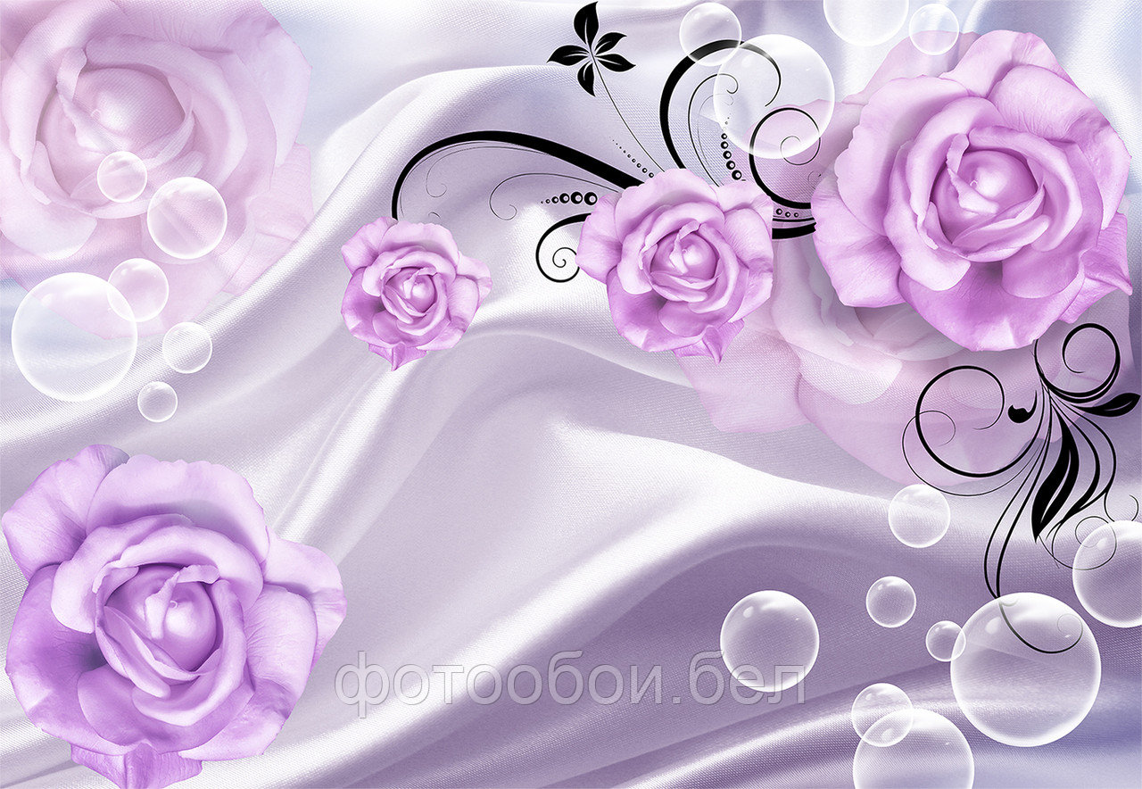 Фотообои 3Д Фиолетовые розы