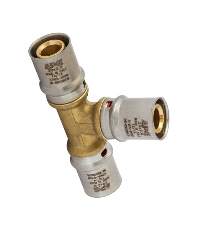 Пресс фитинг тройник 16х20х16 APE (Италия)