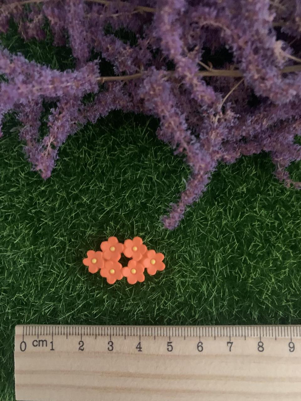 Декоративная фигурка " маленькие цветы" оранжевый цвет. №2 - фото 1 - id-p162542015
