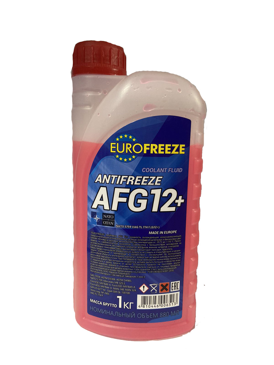 Антифриз  EUROFREEZE AFG 12 -40C красный 1кг G12+