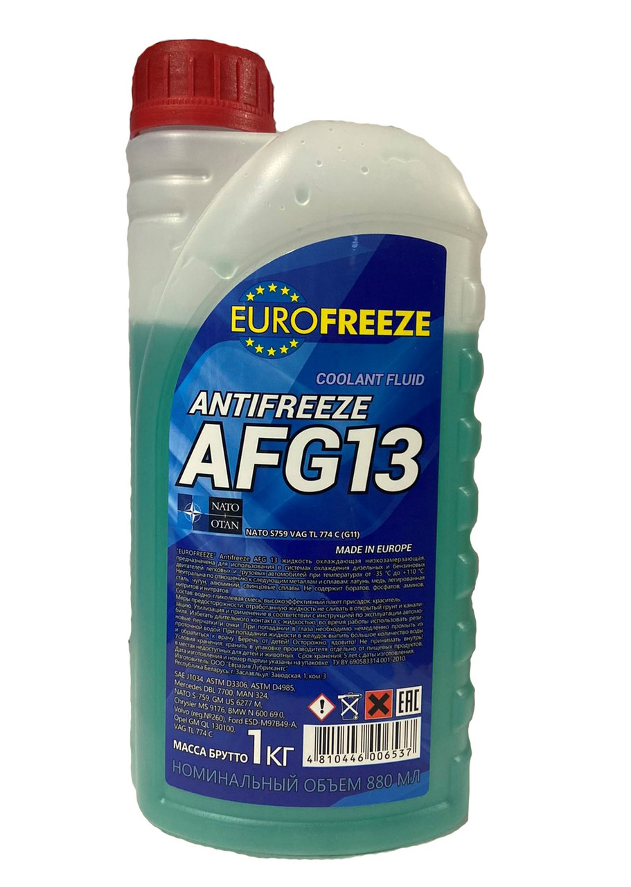 Антифриз EUROFREEZE AFG 13 -40C зеленый1кг