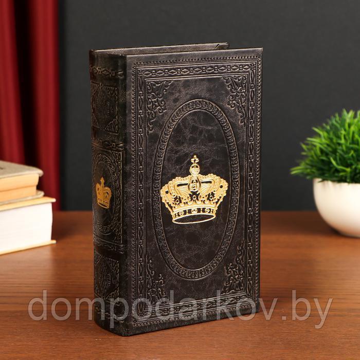 Сейф дерево книга "Корона" кожзам - фото 1 - id-p82457010