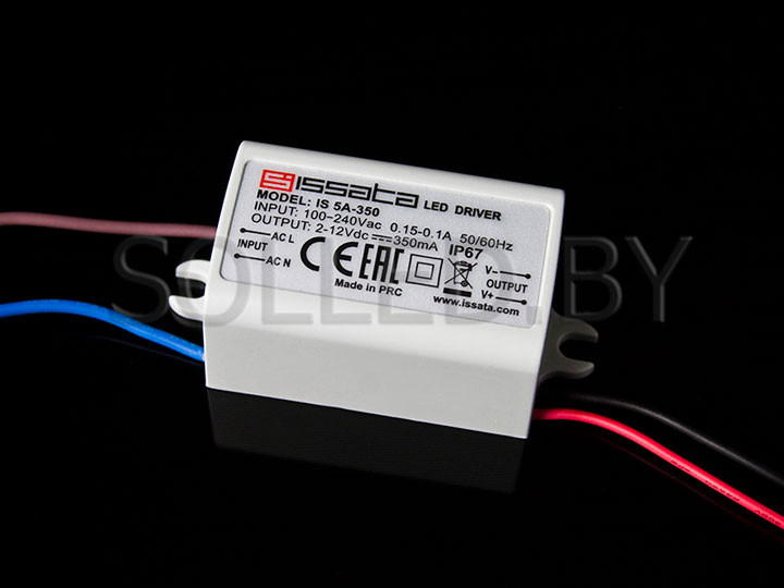 Источник тока IS 5A-350 350мА 2-12В 4,2Вт IP67 (пластик)