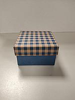 Коробка подарочная Клетка 10*10*6 см синий