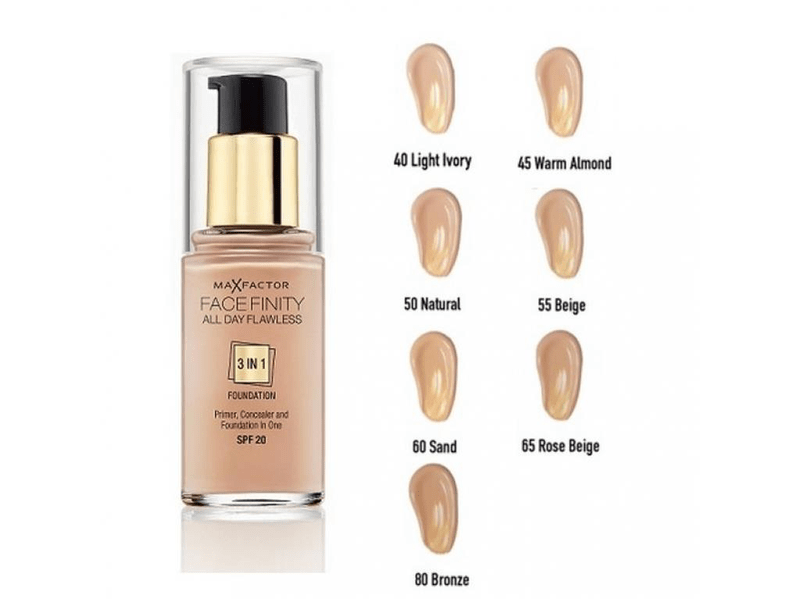 MAXFACTOR Facefinity All Day Flawless 3in1 тон 55 Beige SPF20 - фото 1 - id-p154863395