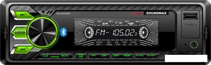 USB-магнитола Soundmax SM-CCR3183FB, фото 2