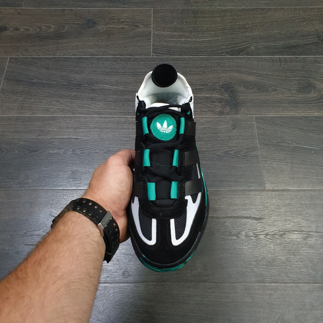 Кроссовки Adidas Niteball Black Green Aqua - фото 4 - id-p162542524