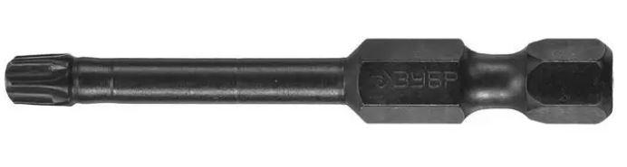 Биты ЗУБР "ПРОФИ" TORX, тип хвостовика E 1/4", T25, 50мм, 2шт, на карточке - фото 2 - id-p154887776