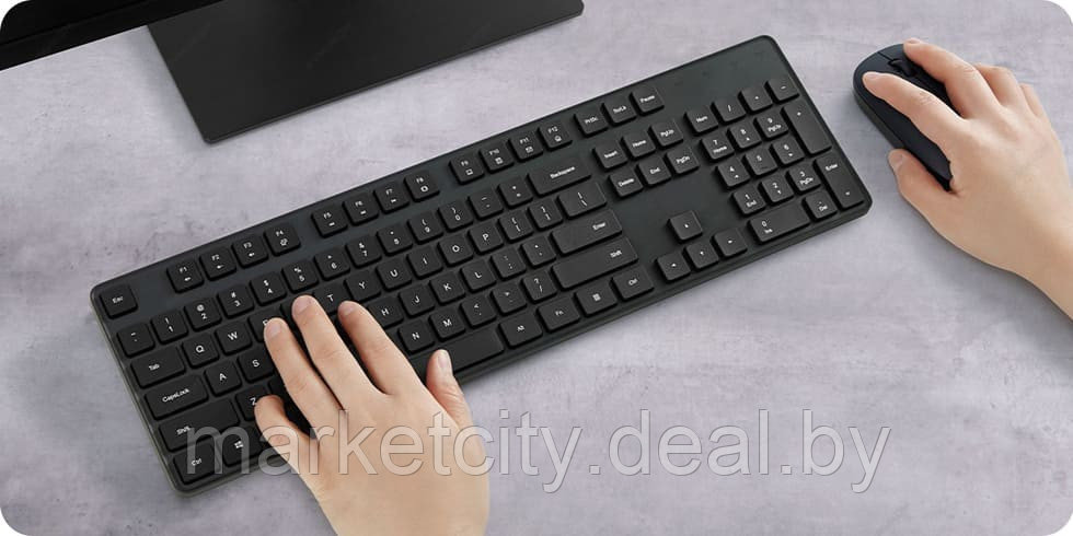 Клавиатура и мышь Xiaomi Mi Wireless Keyboard and Mouse Combo Black WXJS01YM - фото 8 - id-p162599337