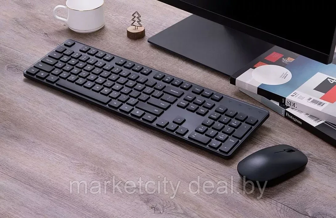 Клавиатура и мышь Xiaomi Mi Wireless Keyboard and Mouse Combo Black WXJS01YM - фото 1 - id-p162599337