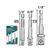 Набор адапторов (держатель) торцевых головок 1/4", 3/8", 1/2" (3 шт) TOTAL TAC273651