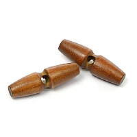 Пуговицы деревянные TBY BT.WD.069 цв.коричневый 36 мм, 1 прокол