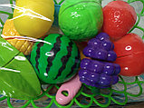 Детский набор фруктов  на липучке 13 предметов, фото 4