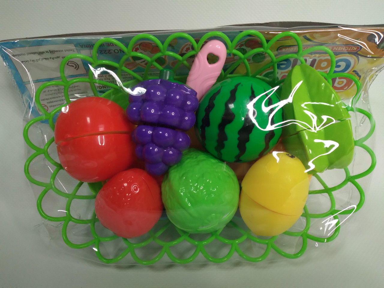Детский набор фруктов  на липучке 13 предметов