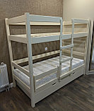 Двухъярусная кровать ДК-03 из сосны, с ящиками, фото 2