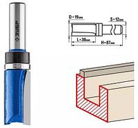 ЗУБР 19x38мм, хвостовик 12мм, фреза пазовая прямая с верхним подшипником