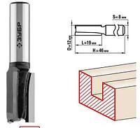 ЗУБР 12x19мм, хвостовик 8мм, фреза пазовая прямая