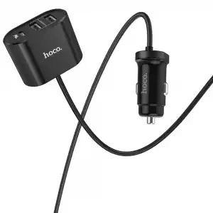 Автомобильное зарядное устройство HOCO Z35 (3 USB, Type-C, QC3.0, черный) - фото 2 - id-p162633596