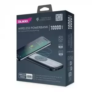 Портативный аккумулятор OLMIO QW-10 (10000mAh, серый) - фото 1 - id-p162633677