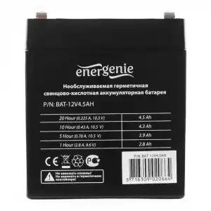 Аккумулятор для Источников Бесперебойного Питания Energenie BAT-12V4.5AH - фото 3 - id-p162634122