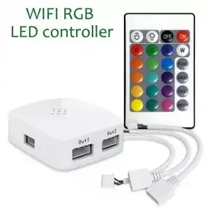 Огонек OG-LDL26 LED контроллер (Wi-Fi, 2*RGB,пульт) - фото 1 - id-p162636568