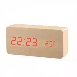 Электронные часы VST862-1 (Красные цифры, светло-коричневые) - фото 1 - id-p162636682