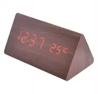 Электронные часы VST861-1 крас.цифры (ТЕМНО-коричневый) (без блока)