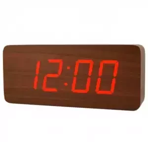 Электронные часы VST865-1 (Красные цифры, темно-коричневые) - фото 1 - id-p162636753