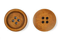 Пуговицы деревянные TBY BT.WD.913 цв.св.коричневый 32L-20мм, 4 прокола