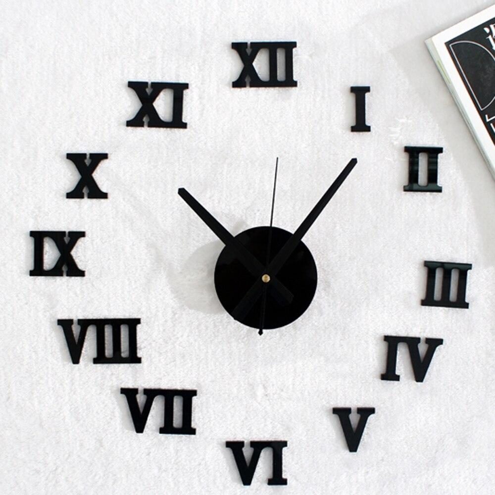 Часы настенные интерьерные "Сделай сам", римские цифры, черный, от 50 см., фото 1