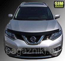 Дефлектор капота SIM Nissan X-Trail T32 с 2014 с загибом