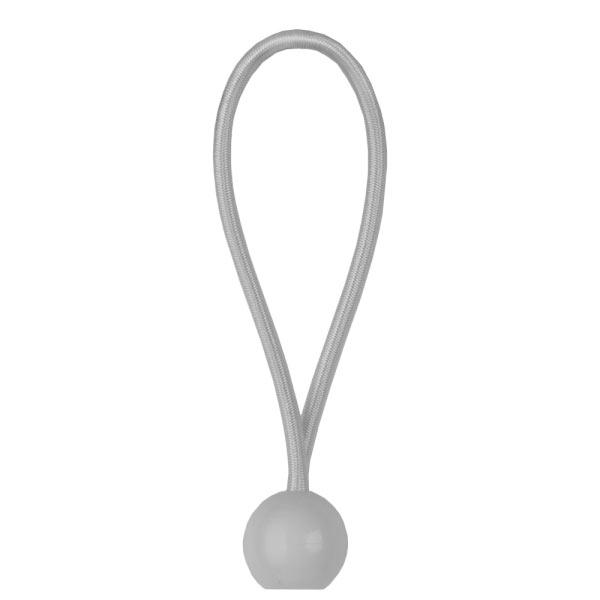 Эластичный шнурок для крепления (петля) с шариком для фиксации серый, диаметр 5 мм. длина 15 см.