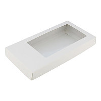 Коробка для шоколадной плитки 18х9х1,7 см Белая