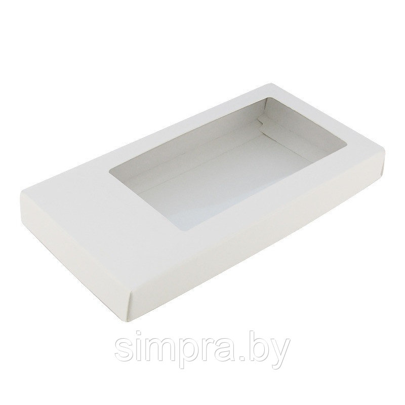 Коробка для шоколадной плитки 18х9х1,7 см Белая - фото 1 - id-p162653626