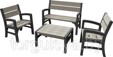 Набор уличной мебели WLF Bench-Set -brwgry-ee STD Cu, фото 2