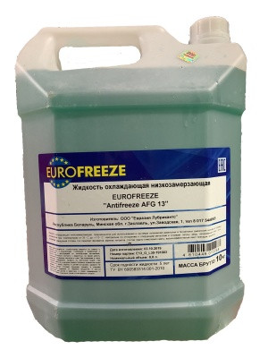 Антифриз EUROFREEZE AFG 13 -40C зеленый 10л