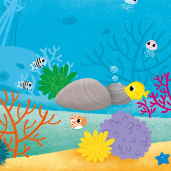 Книжка-панорамка с наклейками. Подводный мир ГЕОДОМ - фото 3 - id-p162702537