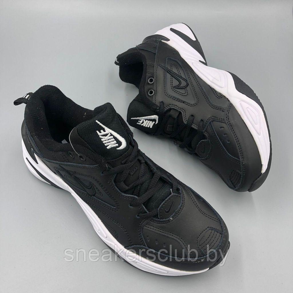 Кроссовки женские черные Nike Tekno / натуральная кожа / подростковые - фото 4 - id-p162724660