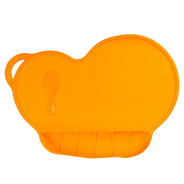 Коврик для кормления силиконовый антискользящий оранжевый - фото 1 - id-p141730596