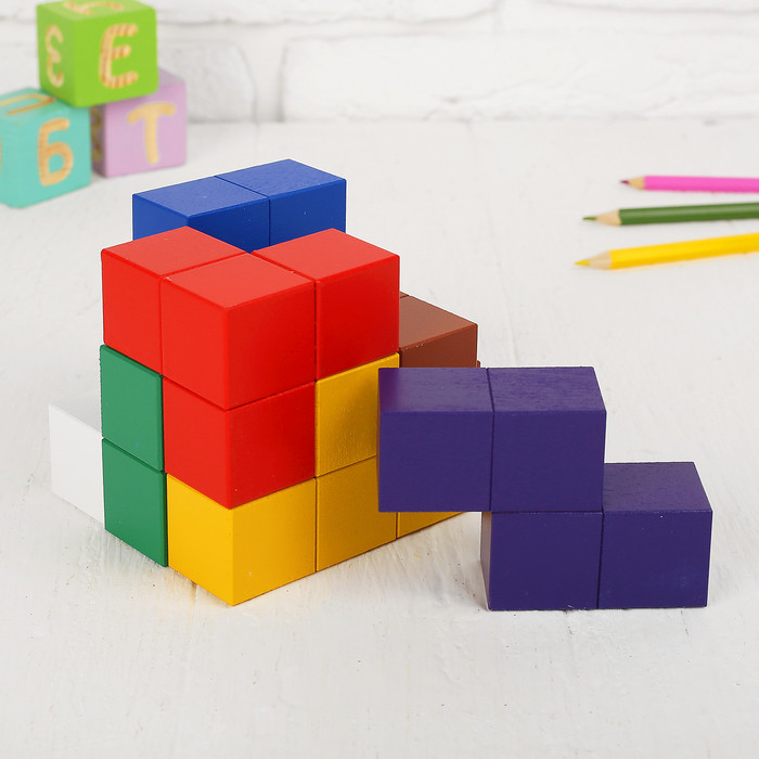 Кубики «Кубики для всех», кубик 3 × 3 см, пособие в наборе, по методике Никитина - фото 2 - id-p162740174