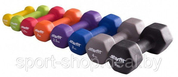 Гантель неопреновая STARFIT DB-201 2,5 кг, гантель,гантели неопреновые,гантели для фитнеса, гантели домашние - фото 1 - id-p162747855