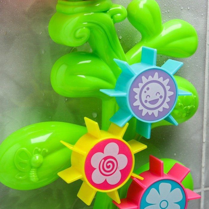 Развивающая игрушка - мельница для игры в ванной «Цветок - мельница» с лейкой - фото 3 - id-p162753194