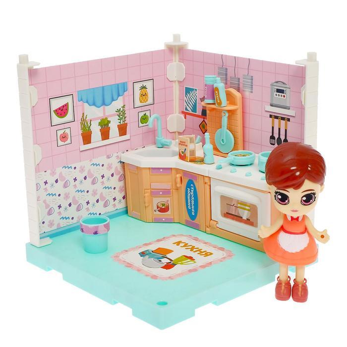 Пластиковый домик для кукол «В гостях у Молли» кухня, с куклой и аксессуарами - фото 3 - id-p162750730